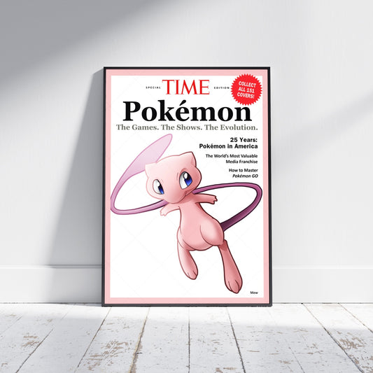 Pokemon Time Magazine Covers Full Set (x7) Poster Prints - Frame Options