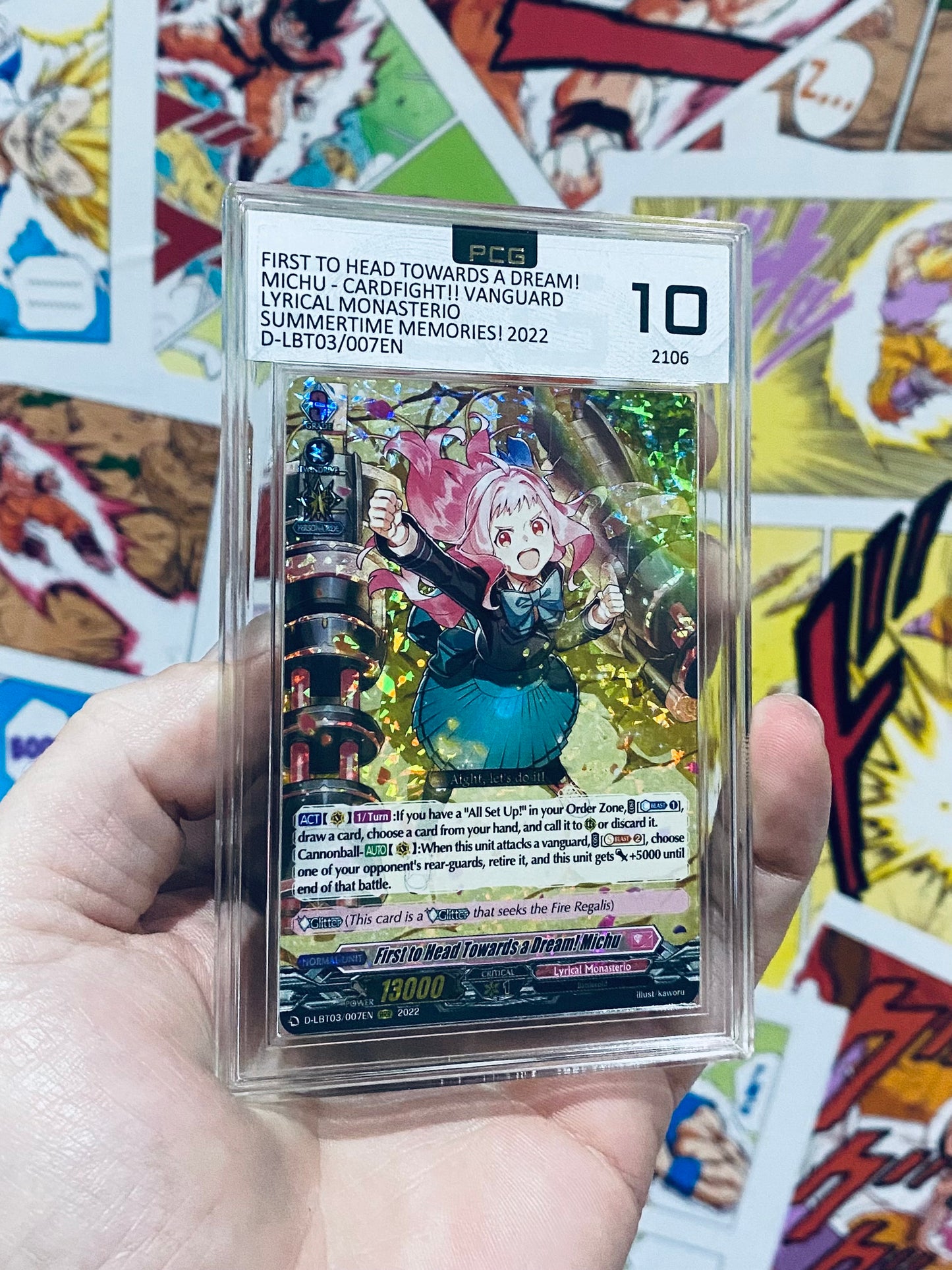 Cardfight Vanguard First to Head Towards a Dream! Michu D-LBT03/007EN RRR Graded Pristine 10