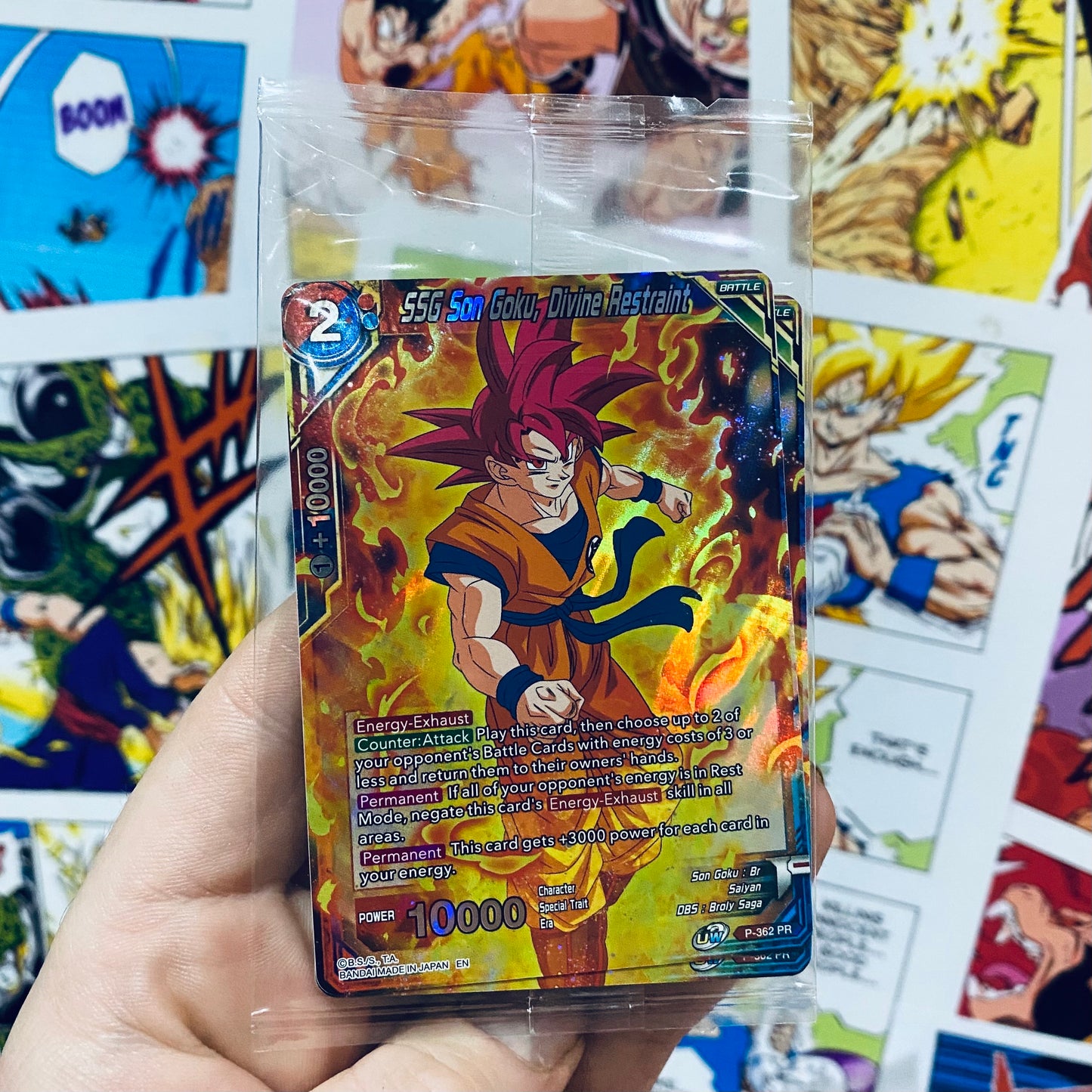 Dragonball Super SSG Goku, Devine restraint, Sealed double promo, DBS, Trading cards, TCG, Unopened