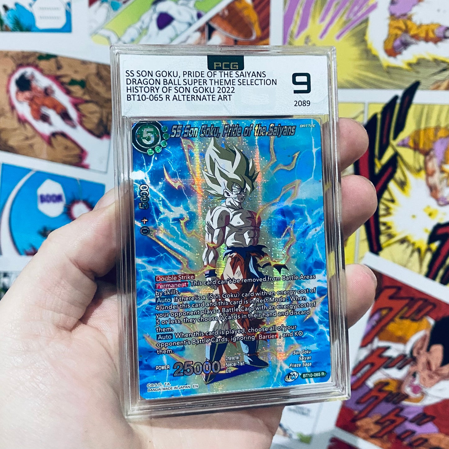 Dragon Ball Super Super Saiyan Son Goku Pride of the Saiyans BT10-065 Alt Art Near Mint 9