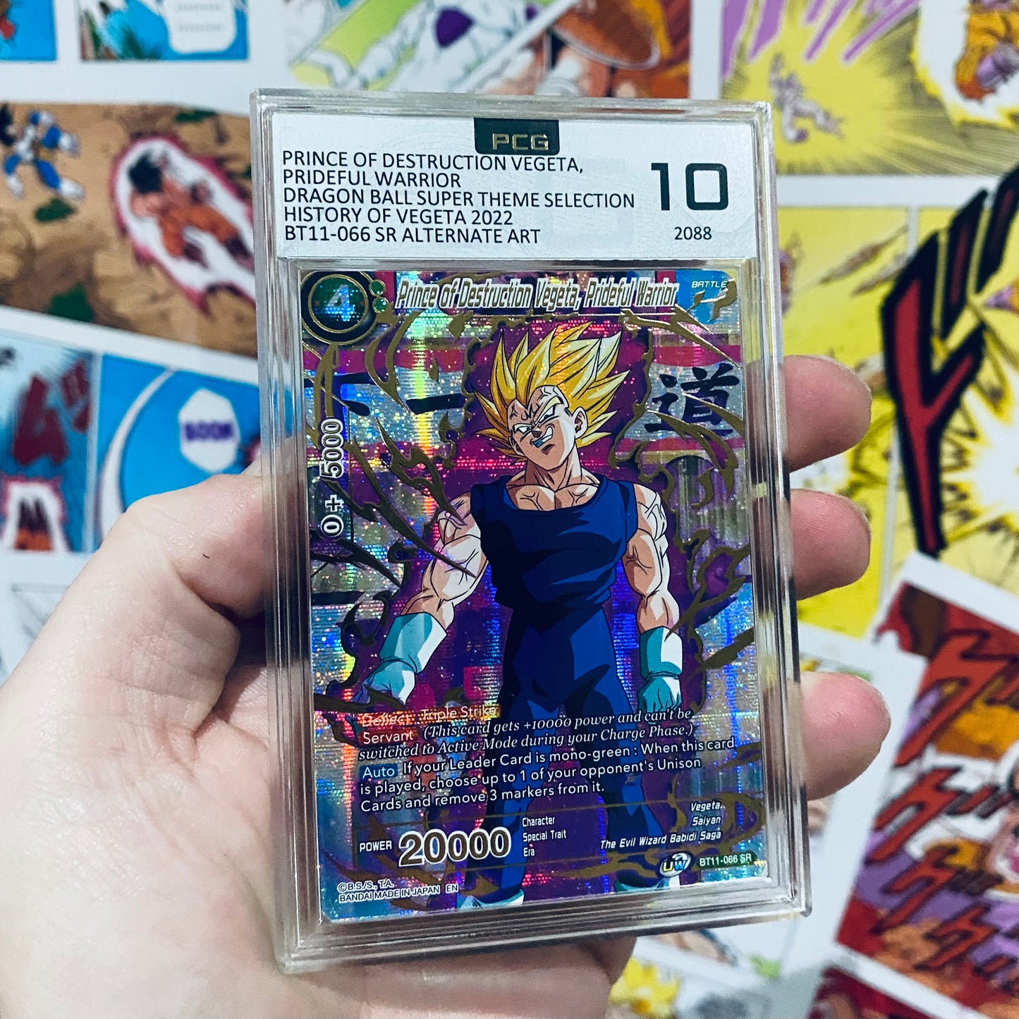 Dragon Ball Super Prince of Destruction Vegeta Prideful Warrior BT11-066 SR Alt Art Graded Pristine 10