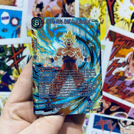 Dragonball super SS Son Goku, Spirit bomb aborbed, DBS, Trading cards, TCG, Mint condition