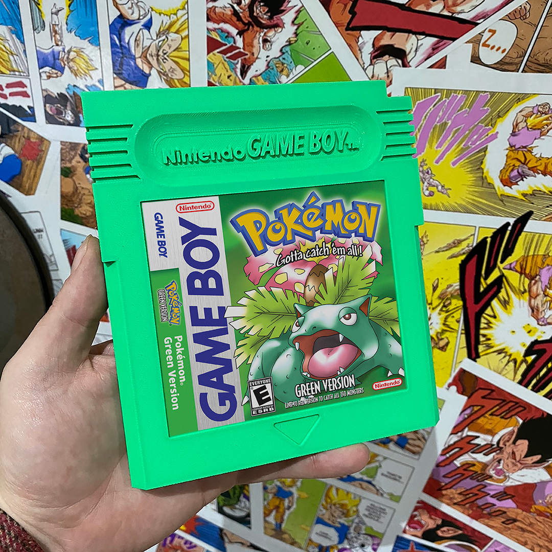 Pokemon Jumbo 3D Printed Gameboy Cartridge Full Set