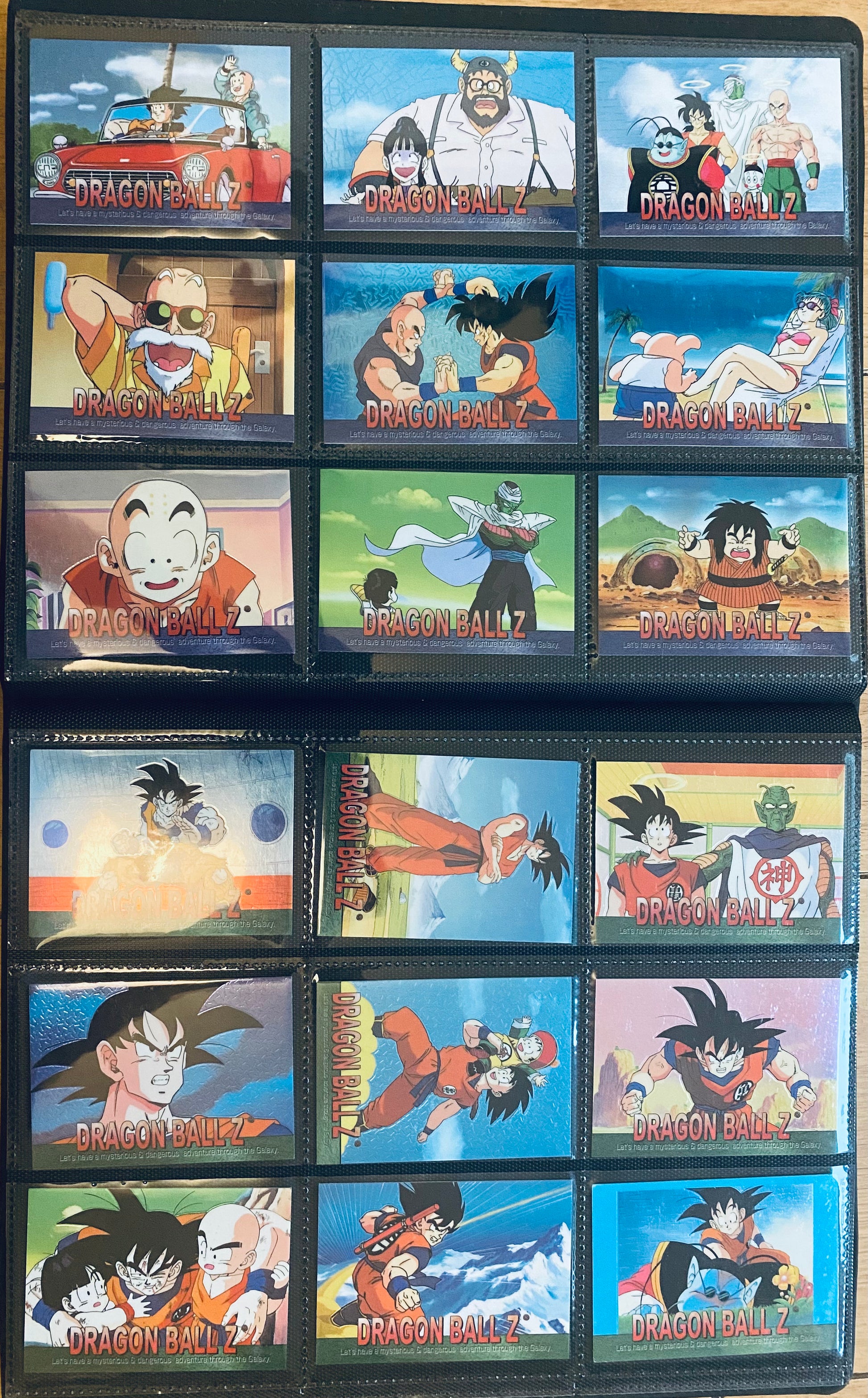 Dragonball Z full chromioum set and binder, TCG, DBZ, Trading cards, 80 piece set, Vintage, 2000, Mint condition.