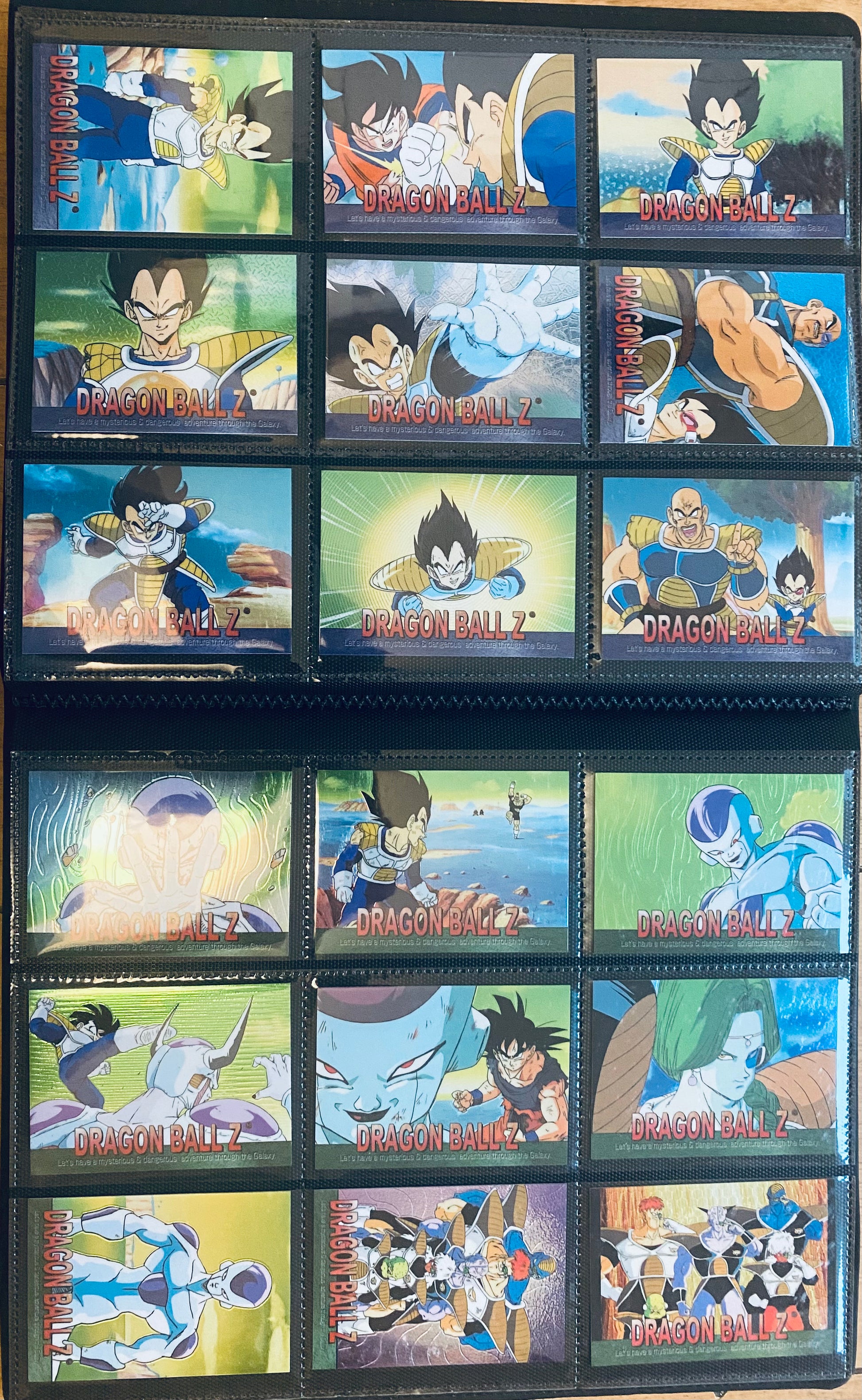 Dragonball Z full chromioum set and binder, TCG, DBZ, Trading cards, 80 piece set, Vintage, 2000, Mint condition.