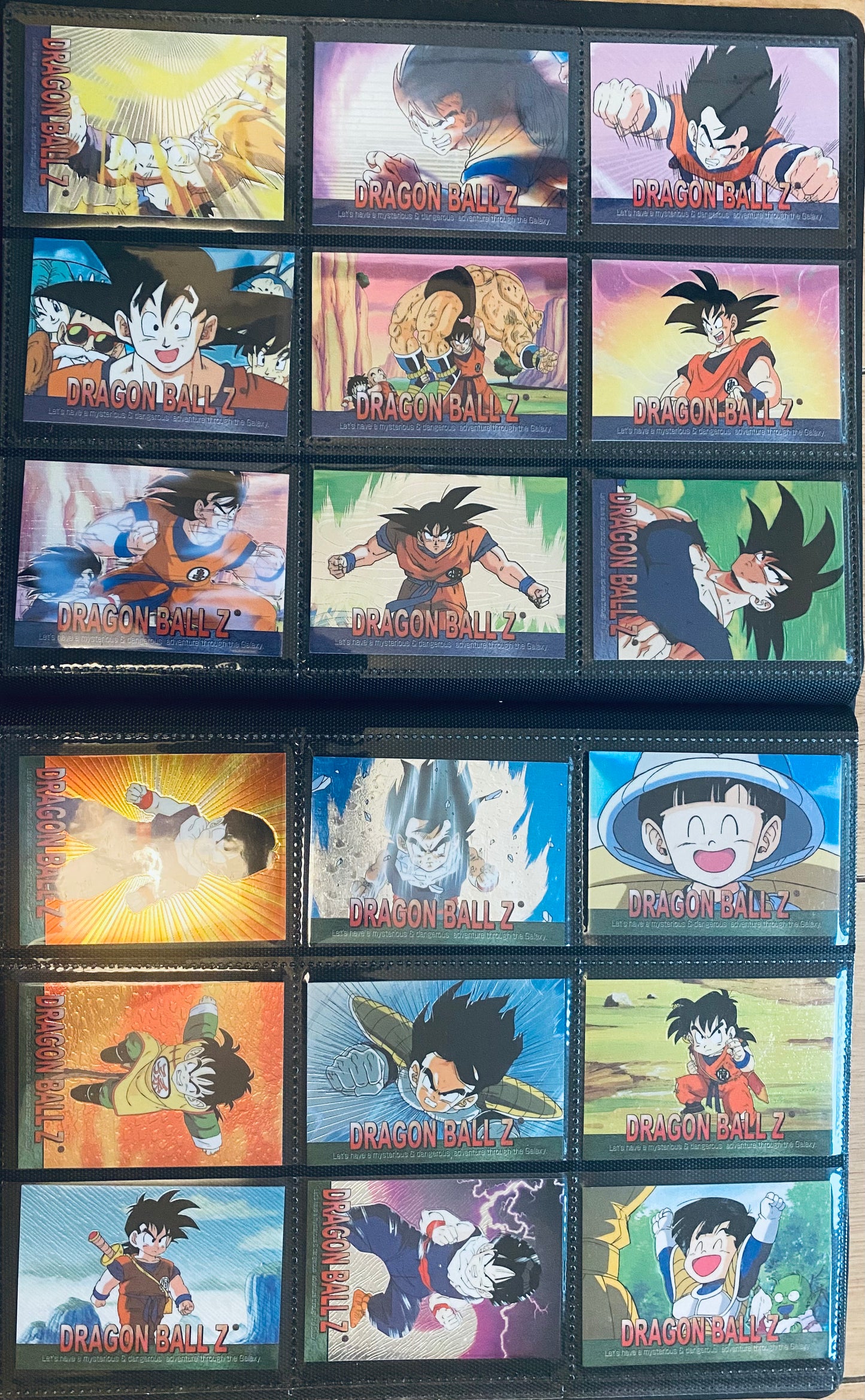 Dragonball Z full chromioum set and binder, TCG, DBZ, Trading cards, 80 piece set, Vintage, 2000, Mint condition.