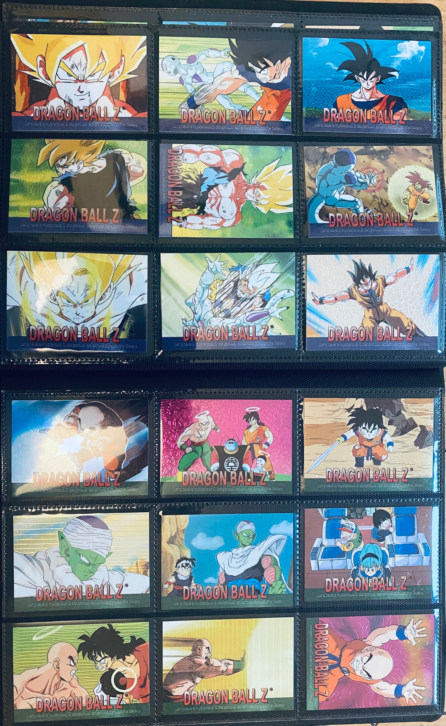 Dragonball Z full chromioum set and binder, TCG, DBZ, Trading cards, 80 piece set, Vintage, 2000, Mint condition.