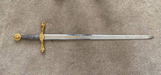 Franklin Mint Excalibur - Replica Sword, King Arthur, Stainless Steel, Gold, Silver, Ornate