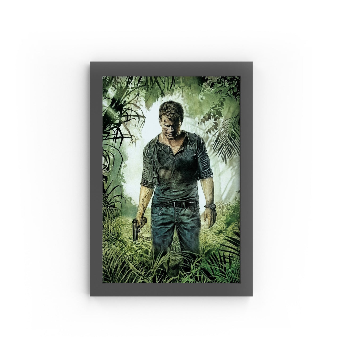 Nathan Drake Uncharted Poster Print, Artist, Hand Drawn, Redesigned, Custom, Movie, Tom Holland