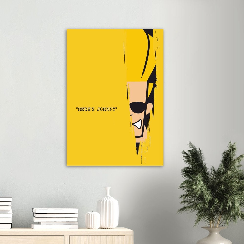 Johnny Bravo The Shining Doctor sleep Crossover Poster Print, Cartoon, Horror