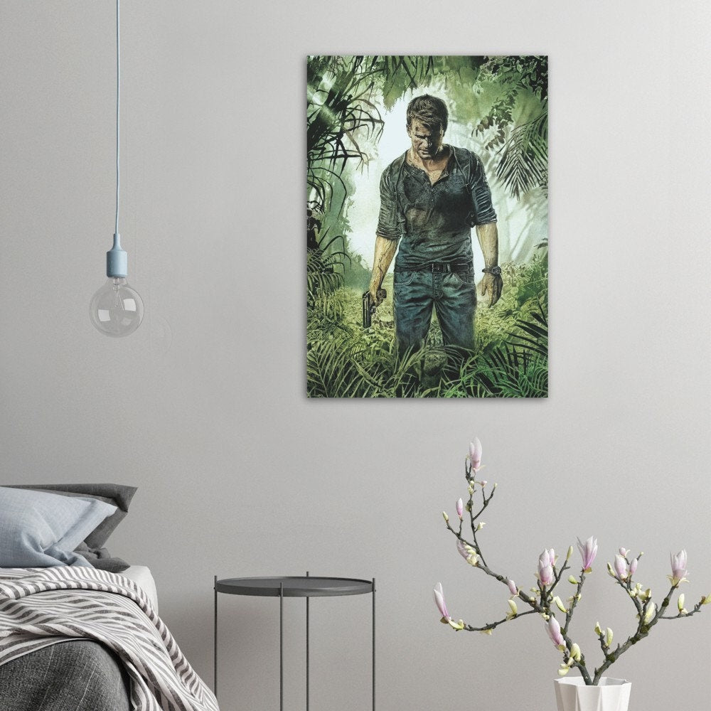 Nathan Drake Uncharted Poster Print, Artist, Hand Drawn, Redesigned, Custom, Movie, Tom Holland