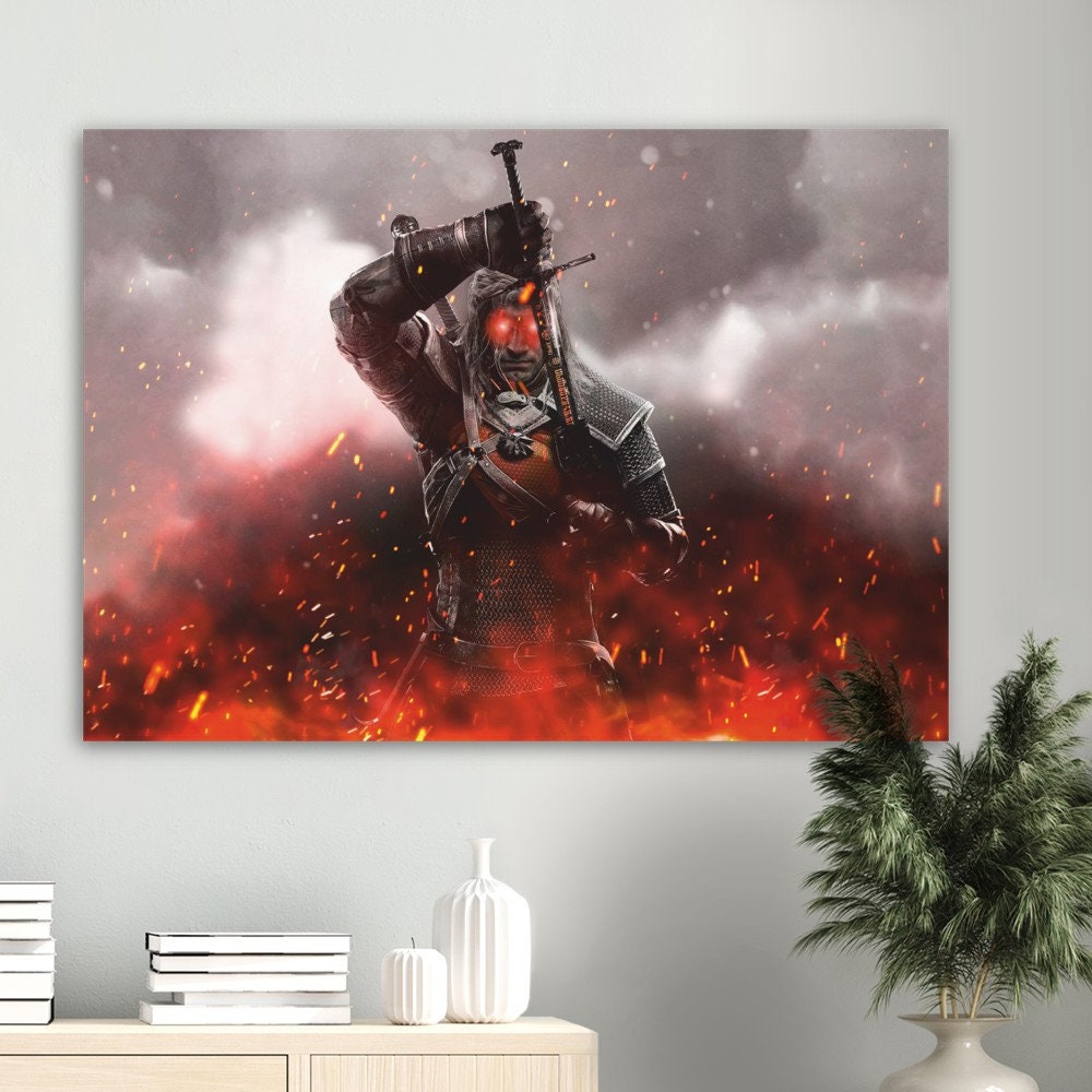 Super Witcher Crossover Poster Print, The Witcher, Superman, Henry Caville, Poster