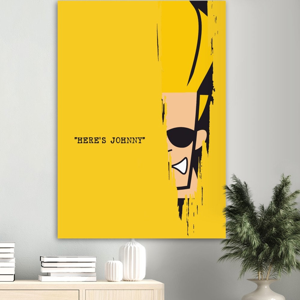 Johnny Bravo The Shining Doctor sleep Crossover Poster Print, Cartoon, Horror