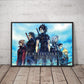 FF7 Crisis Core promo poster print, Final Fantasy, promotional, Gaming