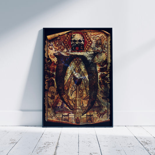 Elder scrolls poster print, Gaming, Skyrim, Oblivion, Poster