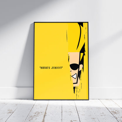 Johnny Bravo The Shining Doctor sleep Crossover Poster Print, Cartoon, Horror