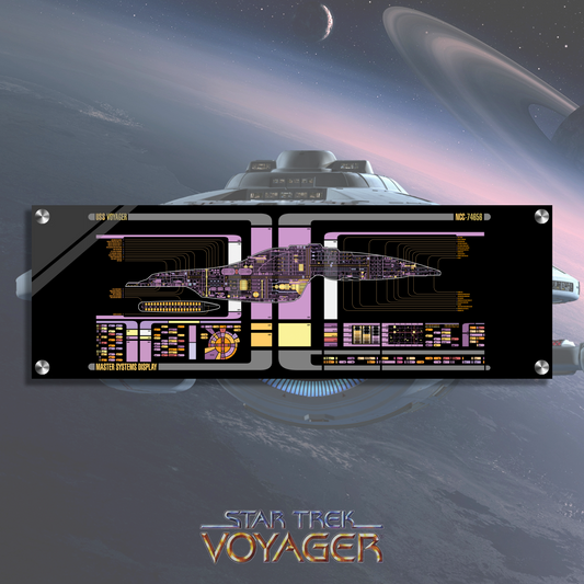 Star Trek Voyager LCARS Acrylic Print, Trekkie, Computer