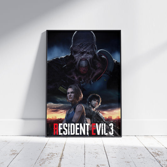 Resident Evil 3 Remake Poster Print, Nostalgia, Posters, Gaming, Game