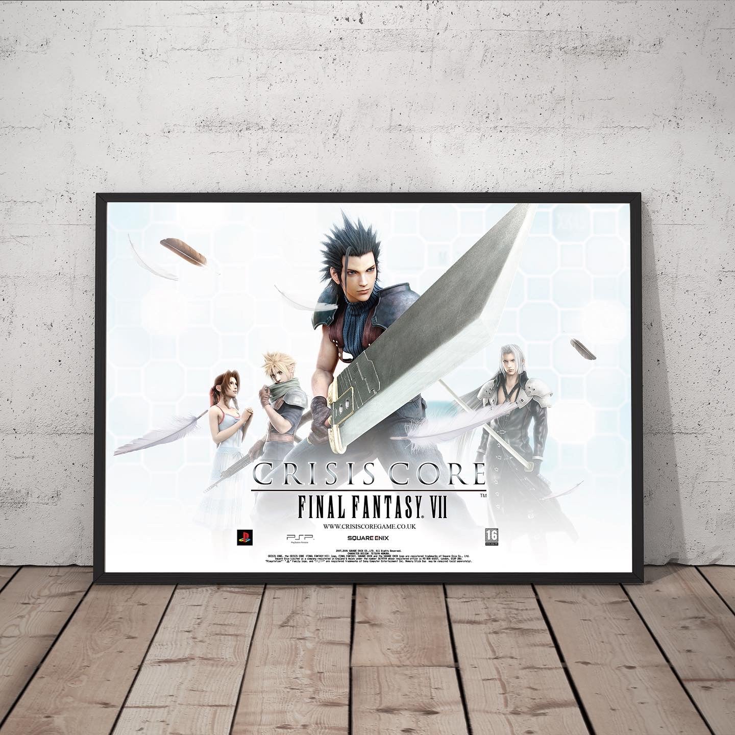 FF7 Crisis Core promo poster print, Final Fantasy, promotional, Gaming