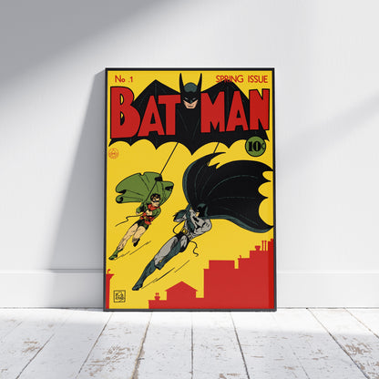 Batman Comic #1 Issue Poster, Nostalgia, Batman and Robin, Spring issue