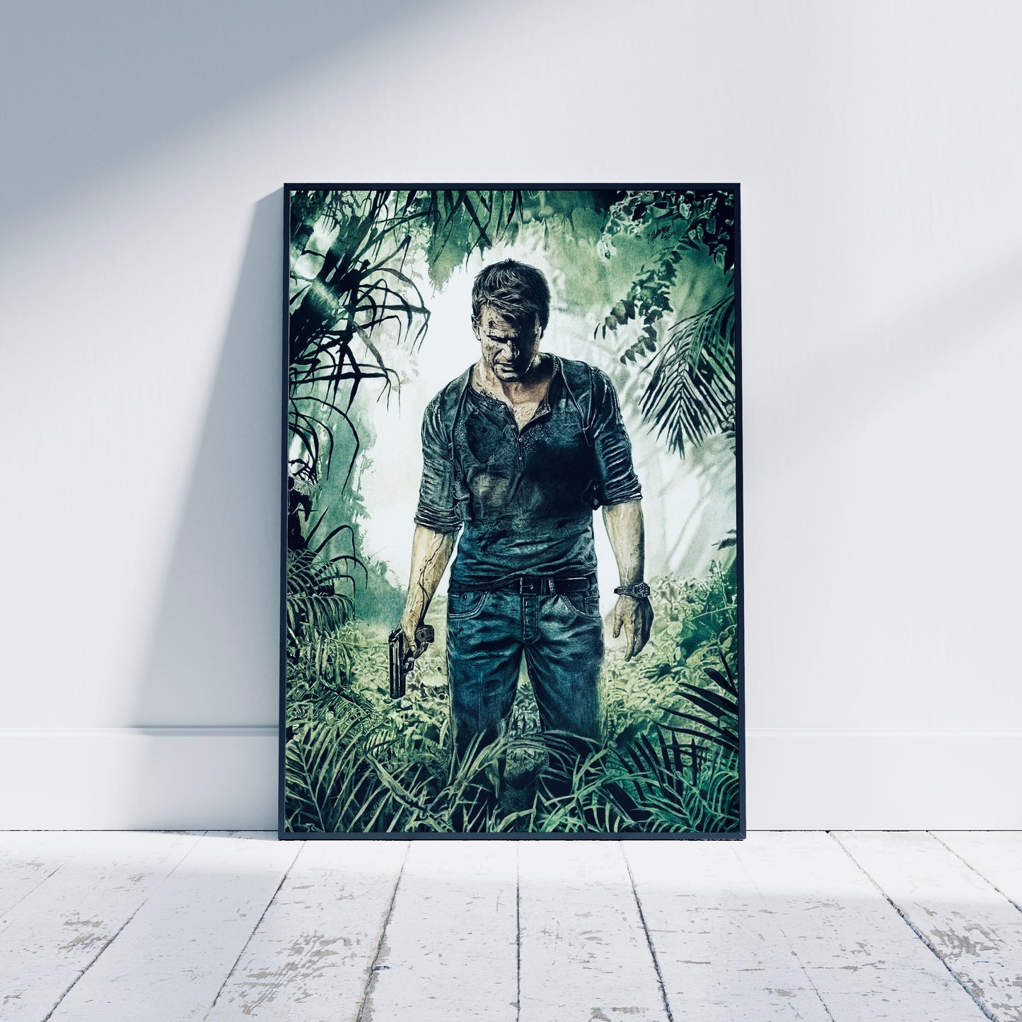 Nathan Drake Uncharted Poster Print, Artist, Hand Drawn, Redesigned, Custom, Movie, Tom Holland