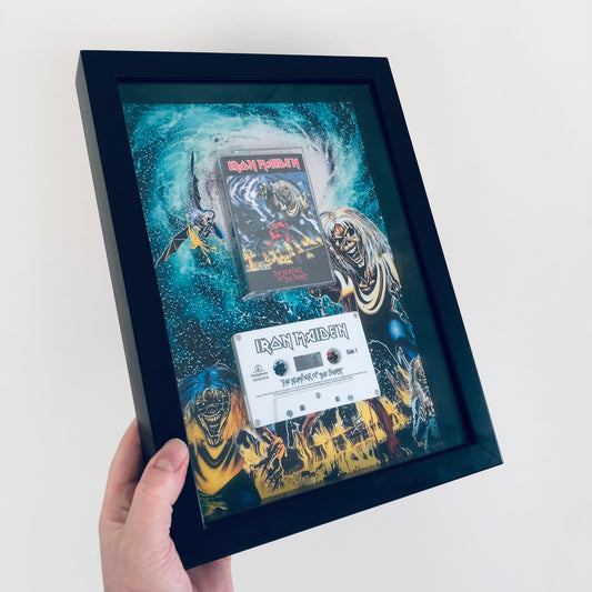 Cassette Frame Artwork, Custom made, Vintage, Made to order, Matching artwork.