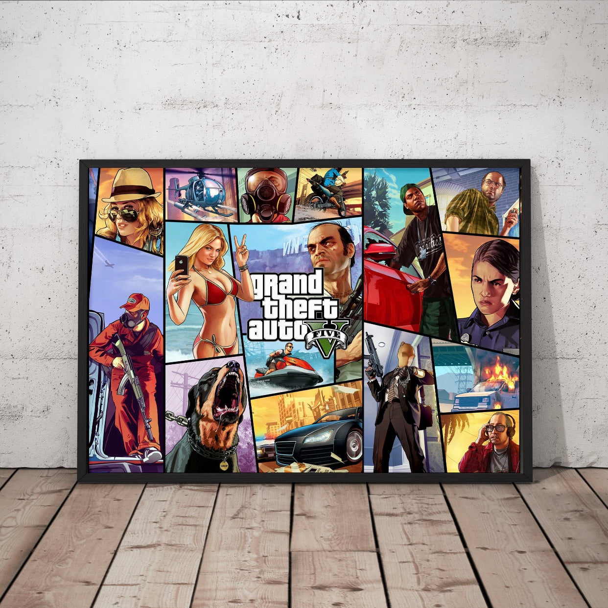 GTA V Poster, Grand Theft Auto, Gaming, Game