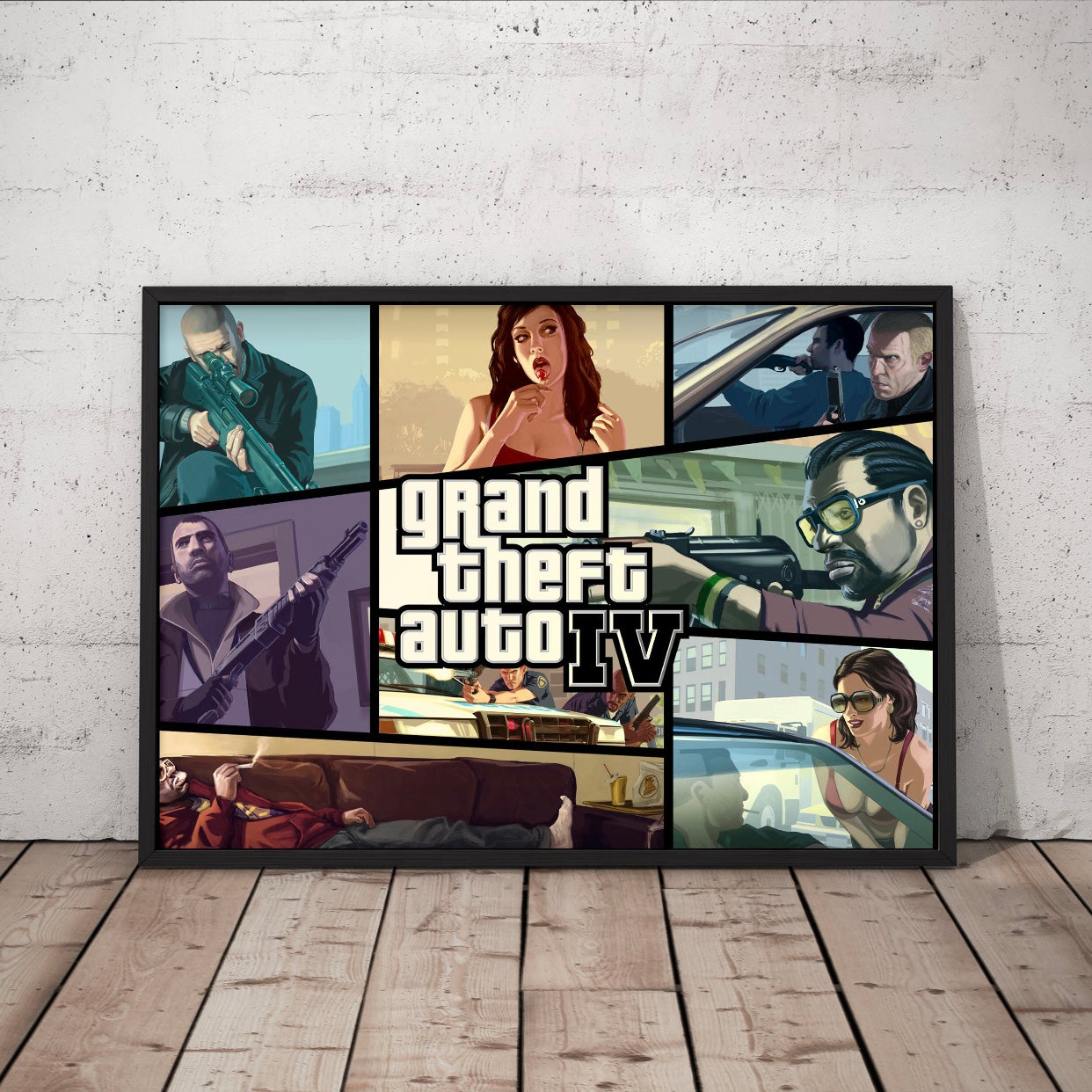 GTA 4 Poster, Grand Theft Auto, Libery city, Gaming, Game