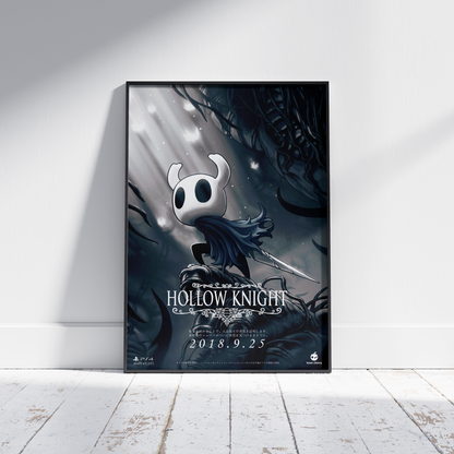 Hollow Knight Promo (Grey) Poster Print, Promotional, Japanese, Gaming, Game