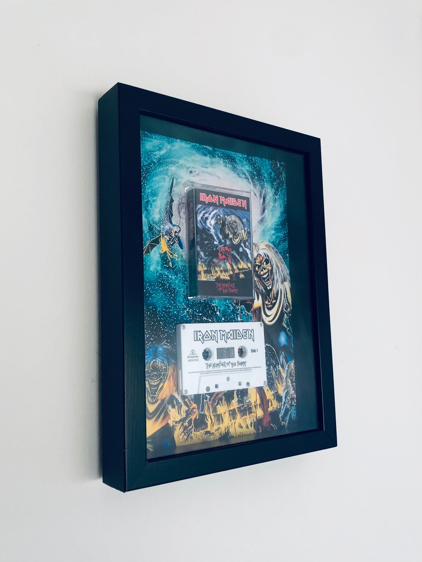 Cassette Frame Artwork, Custom made, Vintage, Made to order, Matching artwork.