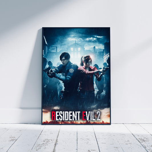 Resident Evil 2 Remake Poster Print, Nostalgia, Posters, Gaming, Game