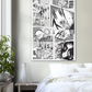 Dragonball z Manga poster print, Goku, Vegeta, Manga, Anime, Black and white, DBZ, Comic