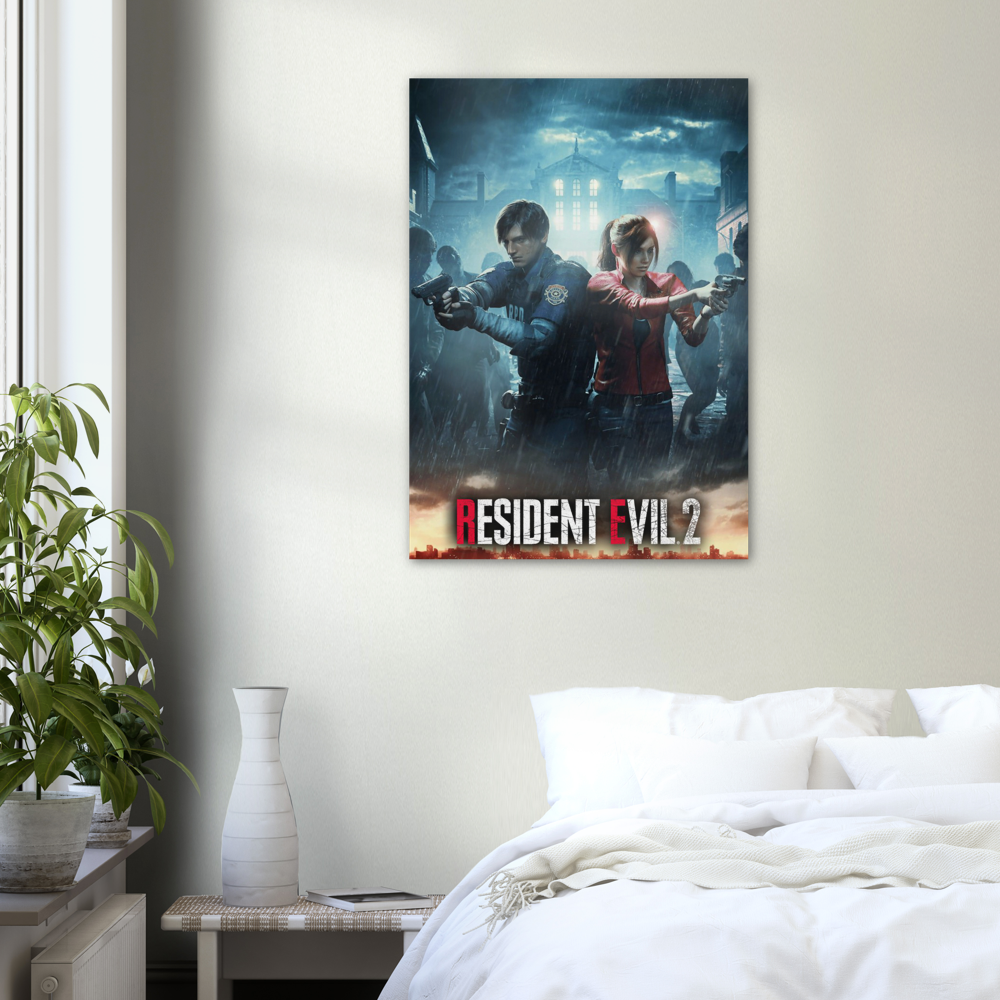 Resident Evil 2 Remake Poster Print, Nostalgia, Posters, Gaming, Game