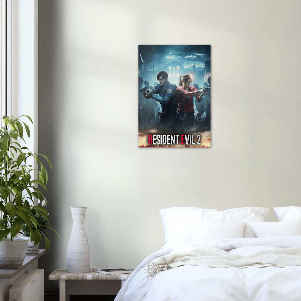 Resident Evil 2 Remake Poster Print, Nostalgia, Posters, Gaming, Game