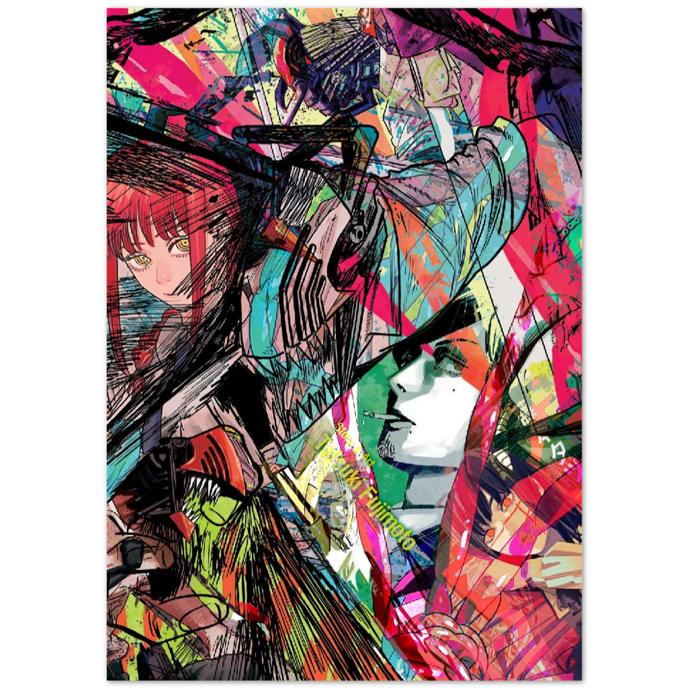 Chainsaw man poster, Abstract, Anime, Manga, Japanese