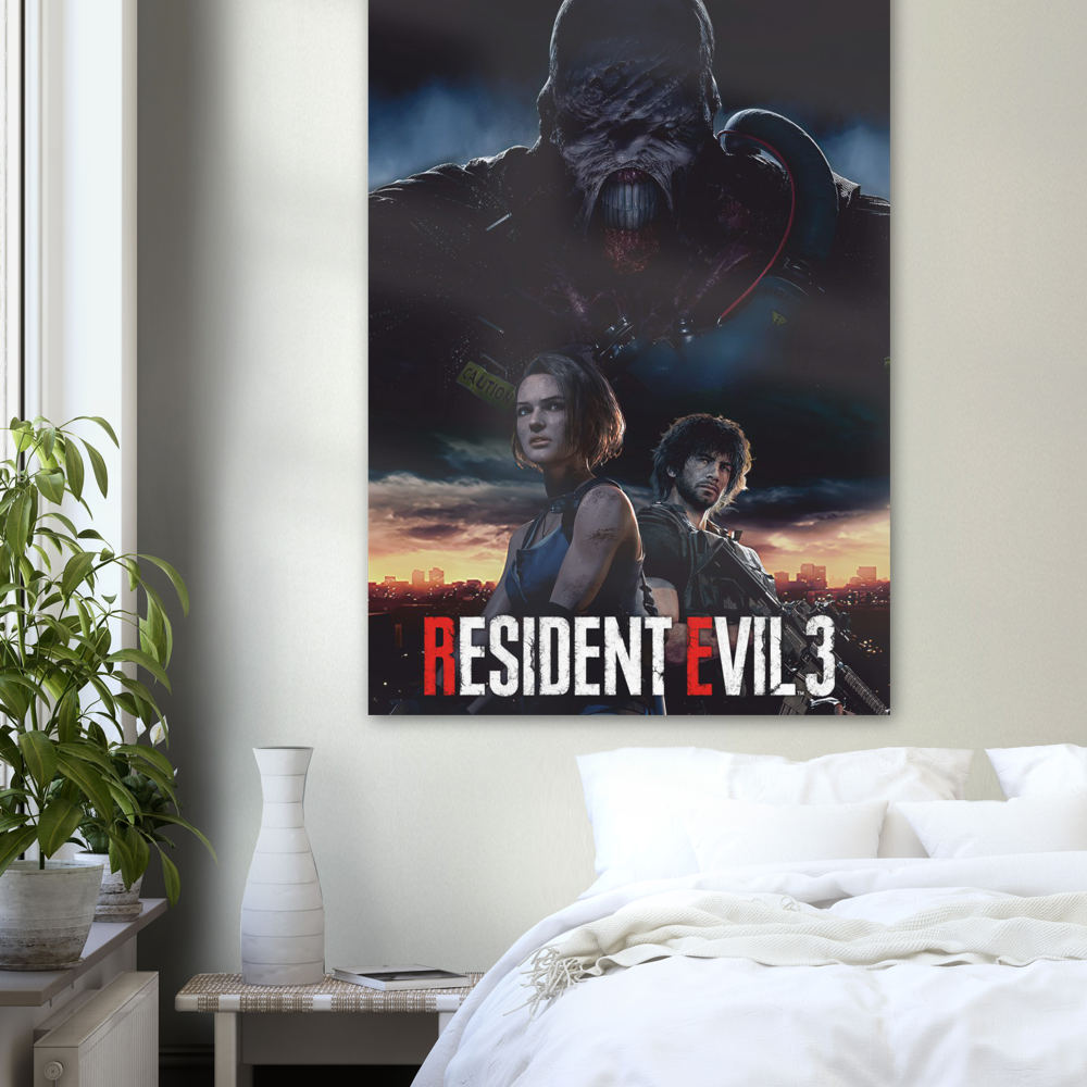 Resident Evil 3 Remake Poster Print, Nostalgia, Posters, Gaming, Game