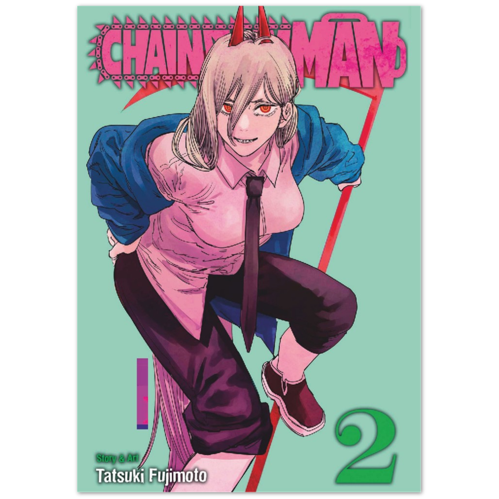 Chainsaw man poster, Chainsawman volume 2, Power, Anime, Manga, Japanese