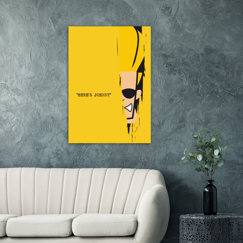 Johnny Bravo The Shining Doctor sleep Crossover Poster Print, Cartoon, Horror